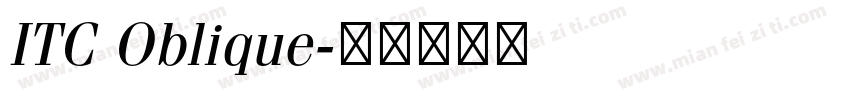 ITC Oblique字体转换